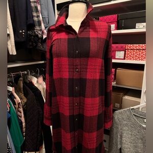 Faherty Plaid Flannel Dress